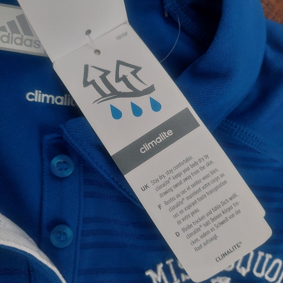 Adidas Climalite Polo Missisquoi Thunderbirds Polo NWT Size Medium - Picture 6 of 7
